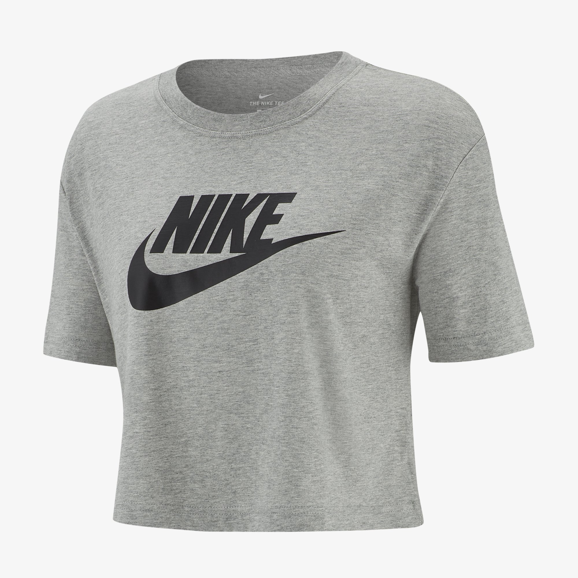 Nike Sportswear Essential Crop Kadın Gri T-Shirt Kadin T-Shirt 3931539 | SuperStep