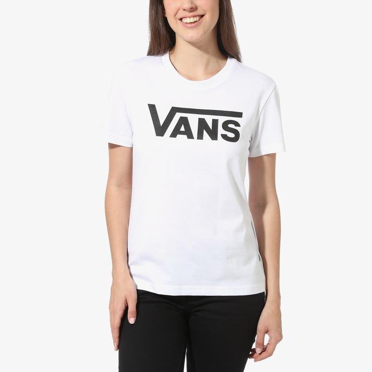 Vans Flying V Crew Kadın Beyaz T-Shirt