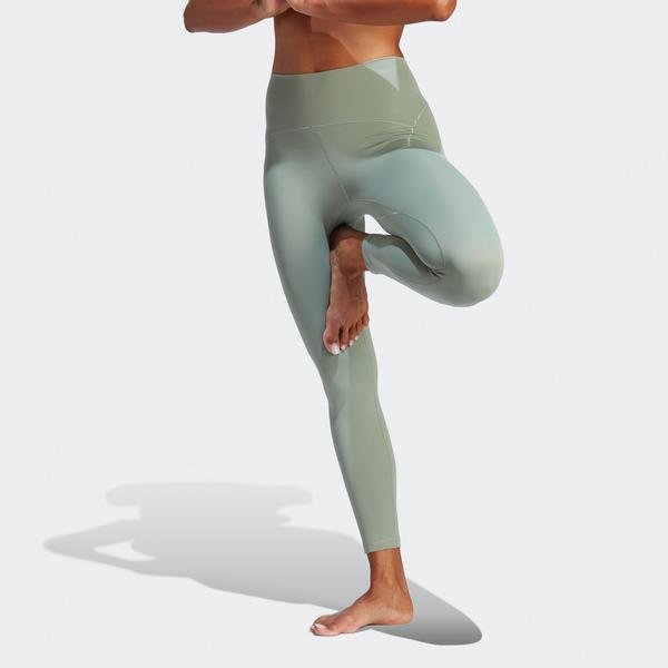 adidas Yoga Studio Luxe Light-Support 7/8 Kadın Yeşil Tayt SuperStep