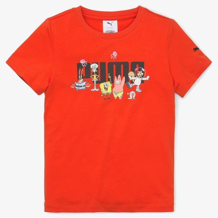 Puma X Spongebob Çocuk Turuncu T-Shirt