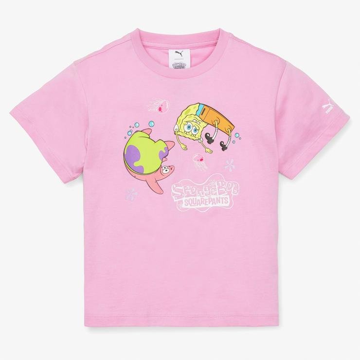 Puma X Spongebob Çocuk Mor T-Shirt