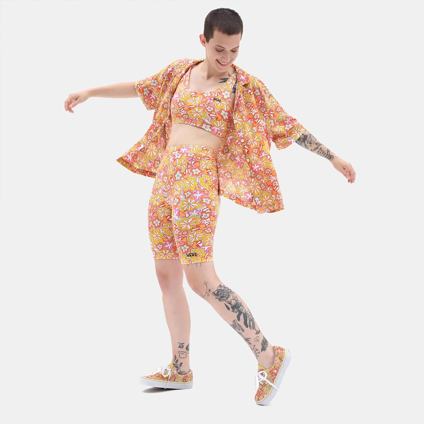 Vans Flying V Print Kadın Turuncu Kısa Tayt