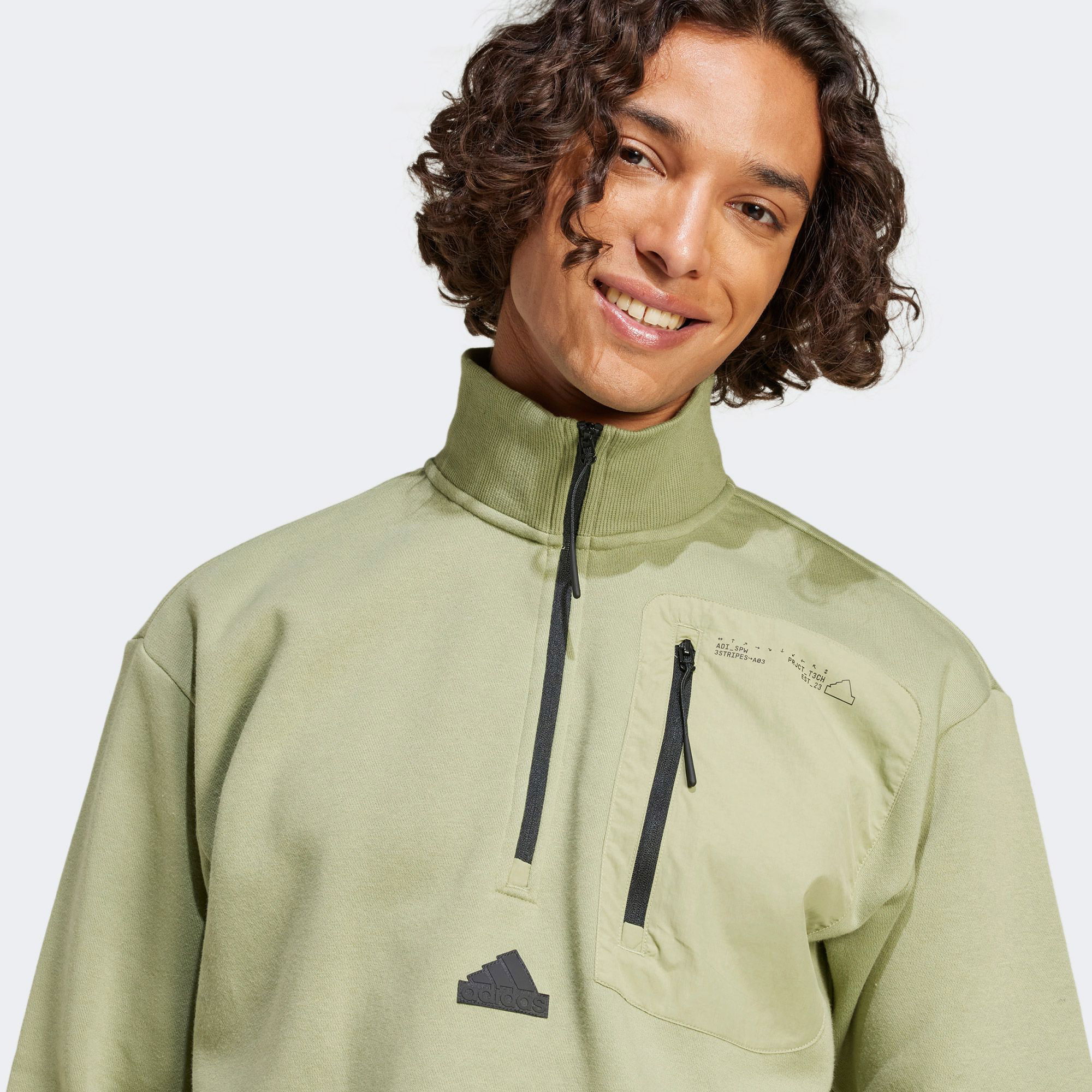 Толстовка чоловіча adidas CİTY ESCAPE FLEECE HALF-ZİP