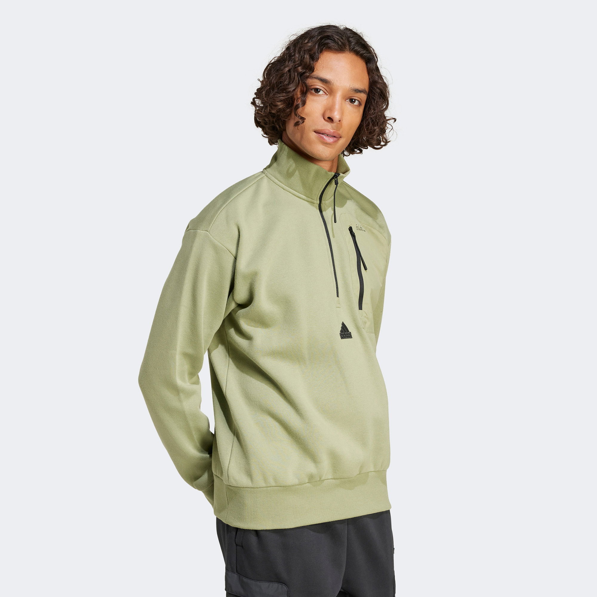 Толстовка чоловіча adidas CİTY ESCAPE FLEECE HALF-ZİP